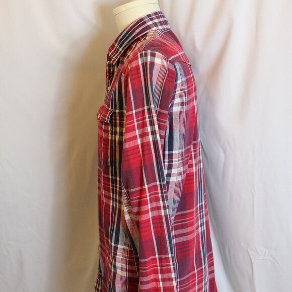 Levi's Modern Fit Button-down Western Plaid Shirt Men's Medium - Picture 7 of 8
